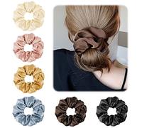 Lot de 6 Chouchous Cheveux en Satin, Multicolore Chouchous Elastique Cheveux en Satin de Soie, Cheveux Ties Cordes Élastiques pour Filles Femmes, Toutes Les Coiffures (6pcs)