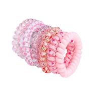 Lot de 6 chouchous for cordon téléphonique, élastiques à cheveux en spirale, imprimé floral, accessoires for cheveux(A 6pcs)