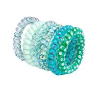 Lot de 6 chouchous for cordon téléphonique, élastiques à cheveux en spirale, imprimé floral, accessoires for cheveux(D 6pcs)