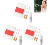 Lot de 6 Cigarettes à Bulles factices,Machine à Bulles pour Homme et Femme,Mini-Jouet à Bulles,Solution à Bulles, Cadeau Anti-Stress Original pour fêtes,Mariages,Anniversaires et Festivals (A)