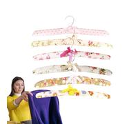 Lot de 6 cintres rembourrés, cintres rembourrés pour vêtements pour femmes | Lot de 6 cintres antidérapants fantaisie, cintres rembourrés, rembourrage en éponge épaisse, non