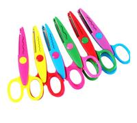 Lot de 6 ciseaux pour enfants pour la fabrication de cartes - Poignée ergonomique - Ciseaux pour enfants d'âge préscolaire - Pour l'école, la salle de classe, les loisirs créatifs