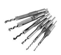 Lot de 6 Ciseaux pour Mortaise, Perceuse à Trou Carré pour Travail du Bois, 6 Dimensions (6,35 mm, 8 mm, 9,5 mm, 12,7 mm, 14 mm, 16 mm)