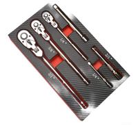 Lot de 6 clés à cliquet avec mécanisme à 72 dents pour des tours plus rapides par boulon dans des environnements étroits
