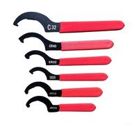 Lot de 6 clés à crochet en C réglables avec poignées antidérapantes et outils numérotés pour une identification rapide dans l'usinage