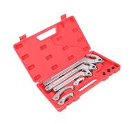 Lot de 6 clés à molette réglables en C avec tête ronde interchangeable pour compteur d'eau de vélo et moto