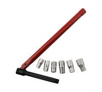 Lot de 6 clés à pipe avec manchons de 8 à 14 mm, pour installation de robinet et lavabo de salle de bain, construction en alliage, design compact de 360 mm