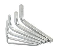 Lot de 6 clés à tête carrée en forme de L - Clé carrée - 4 points - Clé mixte de 3 à 8 mm - Pour serrer la vis carrée
