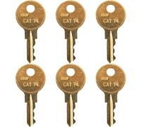 Lot de 6 clés de rechange pour distributeur de papier toilette Bobrick CAT 74 - Utilisé pour distributeur de papier toilette et essuie-tout - Modèle 330-43 CAT 74 Key