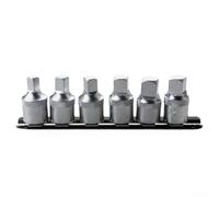 Lot de 6 clés de vidange d'huile avec connexion à pression pour douilles de 8 mm, 10 mm, 12 mm, 14 mm et options d'entraînement 3/8 1/2"