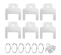 Lot de 6 Clés pour Distributeur de Papier Essuie-Tout 770301, Distributeur de Papier Toilette en Acier Inoxydable avec 6 Porte-Clés Clé pour Porte-Serviettes en Papier pour Kimberly Clark