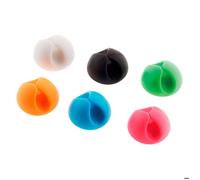 Zenitech - Lot de 6 clips auto-collants pour cordons et câbles Multicolore G