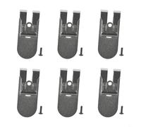 Lot de 6 clips de ceinture en acier N435687 avec vis pour visseuse DCF620, DCF620B, DCF622 - Argenté