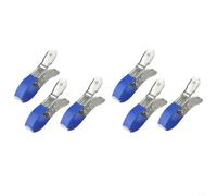 Lot de 6 clips de couverture de piscine solides et fiables en acier inoxydable pour les jours venteux (6 bleus)