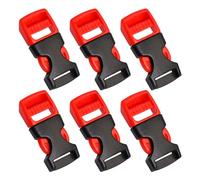 Lot de 6 Clips de Menton de Casque,Fermetures pour Casque de Vélo,Clips à Double Pression Réglables à Dégagement,Boucle Enfichable avec Sécurité pour Sangle, Paracorde,Tente, Collier de Chien
