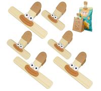 Lot de 6 clips de sac, grands et petits, hermétiques et résistants