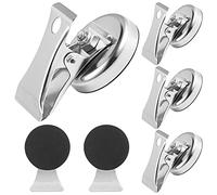 Lot de 6 clips magnétiques solides en acier inoxydable, 3,2 cm, support de notes pour réfrigérateur - Clips magnétiques solides pour tableau blanc avec polaire antidérapante.