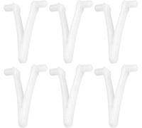 Lot de 6 clips papillon blancs en V pour piscine - Clips de fixation de rechange pour piscine et spa, tête d'aspirateur, clips en V et broches pour têtes d'aspiration de piscine