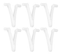 Lot de 6 clips papillon blancs en V pour piscine - Clips de fixation de rechange pour piscine et spa, tête d'aspirateur, clips en V et broches pour têtes d'aspiration de piscine
