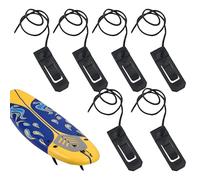 Lot de 6 clips pour aileron de surf - 4,1 x 1,3 cm - Matériau : nylon - Clips amovibles pour planche de surf - Accessoires pour kayak, planche de surf, canoë, sports nautiques