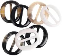 Lot de 6 clips pour t-shirt, écharpe, 5 cm, clips tendance en résine pour t-shirt, anneaux simples, fermoirs élégants pour écharpe, ceinture, foulard, fermoirs pour femmes et filles, attaches
