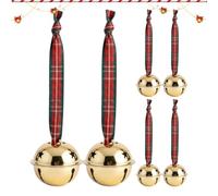 Lot de 6 cloches de Noël décoratives pour cheminée | Couronne de Noël Cloches pour Clé Maison Mariage Fête Rassemblement Entrée Cérémonie Cheminée Arbre