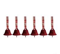 Lot de 6 clochettes décoratives en tissu - Ornements uniques, parfaits pour améliorer la joie des fêtes (rouge, 6 pièces)