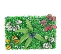 Lot de 6 clôtures artificielles pour plantes - Vert - 40 x 60 cm - Haie artificielle en polyéthylène - Feuilles réalistes - Facile d'entretien et lavable - Idéal pour la décoration des murs
