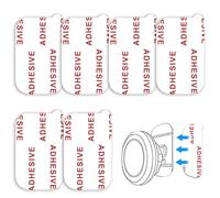 Lot de 6 collant à très forte adhérence [facile à décoller] Kit de adhésif rectangulaire pour base de support de téléphone voiture de bord magnétique Bande adhésive double face tampons (Blanc)