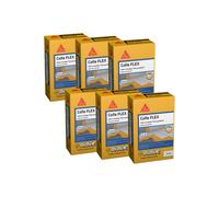 Lot de 6 colles à carrelage SIKA SikaCeram 200 Flex - Blanc - 2,5 kg
