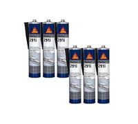Lot de 6 colles mastic marine SIKA Sikaflex 291i - Noir - 300ml