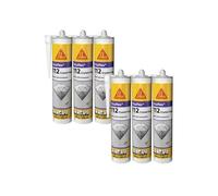 Lot de 6 colles mastic SIKA Sikaflex-112 Crystal clear - Transparent - 290ml