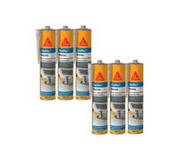 Lot de 6 colles mastic SIKA - Sikaflex Marine - Noir - 300ml