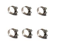 Lot de 6 colliers de serrage à vis sans fin en acier inoxydable 304 - 29 à 31 mm