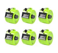 Lot de 6 compteurs de comptage de doigts, compteur de presse manuel à 4 chiffres avec bouton de réinitialisation pour les tâches de tenue des scores et de