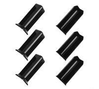 Lot de 6 connecteurs d'angle pour plinthes de 10 cm avec matériau ABS pour un processus d'installation efficace et simplifié (L noir)