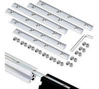 Lot de 6 connecteurs de rail de ligne droite avec vis e type L, profil d'extrusion en aluminium de 100 mm, connecteurs intérieurs pour profil d'extrusion en aluminium de 6 mm