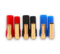 Lot de 6 connecteurs haute tension XT150 de qualité supérieure 7 mm Connecteurs plaqués or Inversion de polarité Prise femelle Rouge noir et bleu 150 A Batterie Lipo RC Soudure par