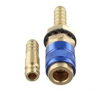 Lot de 6 connecteurs rapides en laiton à gaz et eau pour torche de soudage TIG WP12 18 20 27, raccord de tuyau d'identification de 8 mm avec tête pagode, couleurs laiton bleu rouge pour traitement du