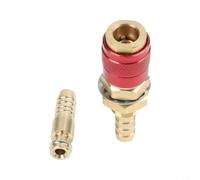 Lot de 6 connecteurs rapides en laiton à gaz et eau pour torche de soudage TIG WP12 18 20 27, raccord de tuyau d'identification de 8 mm avec tête pagode, couleurs laiton bleu rouge pour traitement du