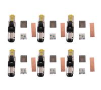Lot de 6 connecteurs RJ45 Cat 8 blindés sans outil, fiche de terminaison Cat 8, fiche Cat 8