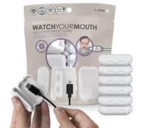 Lot de 6 coques de chargeur USB à l'épreuve des bébés - Boîtier résistant aux enfants pour câbles de charge USB standard - Blanc
