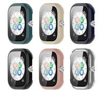 Lot de 6 coques de protection compatibles avec Honor Choice, avec film de protection d'écran anti-rayures - Protection en polycarbonate rigide pour montre connectée Haylou
