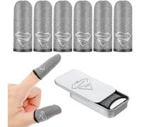 Lot De 6 Coques De Protection Pour Doigts De Jeu, Ultra Fines Et Respirantes En Fibre D'Argent De 0,3 Mm, Pour Jeux Mobiles, Écran Tactile Anti-Transpiration, Pour Téléphone Et Tablette[Z757]