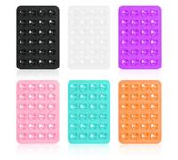 Lot de 6 coques de téléphone à ventouse en silicone - Dos adhésif antidérapant double face - Ventouse pour mur, douche, miroir, selfies de voiture, vidéos TikTok, vidéos de Noël