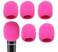 Lot de 6 coques en mousse épaisse rose pour microphone portable et pare-brise, filtre en mousse pour KTV Broadcasting