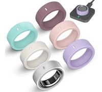 Lot de 6 coques ultra fines compatibles avec Oura Ring Gen 4/4 Ceramic/Gen 3 Horizon/Heritage/Ultrahuman, Surport Charging avec coque, anneaux de protection élastiques en silicone anti-rayures pour