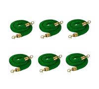 Lot de 6 Cordes de Guidage en Velours de 90 cm avec mousquetons, barrière de contrôle des foules pour la Gestion des Files d'attente, Cordes de Suspension pour hôtels, théâtres, événements e