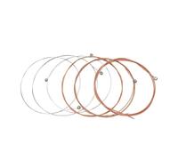 Lot de 6 cordes de rechange en acier inoxydable pour guitare folk