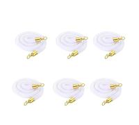 Lot de 6 cordes en velours de 1,2 m avec mousquetons, cordes de contrôle de foule en velours pour événement, fête et tapis rouge, cordes de suspension durables pour la gestion des files d'attente